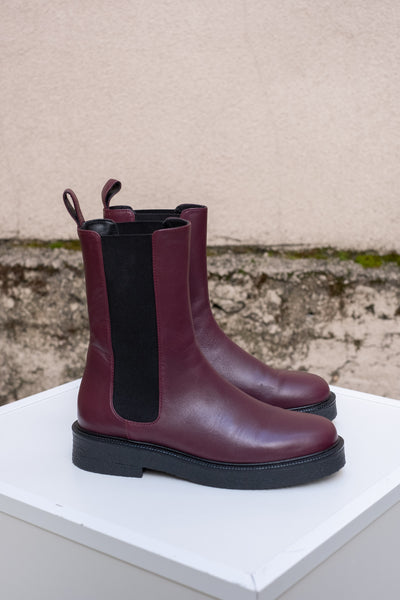 Staud Palamino Leather Chelsea Boots Staud Vegan Leather 