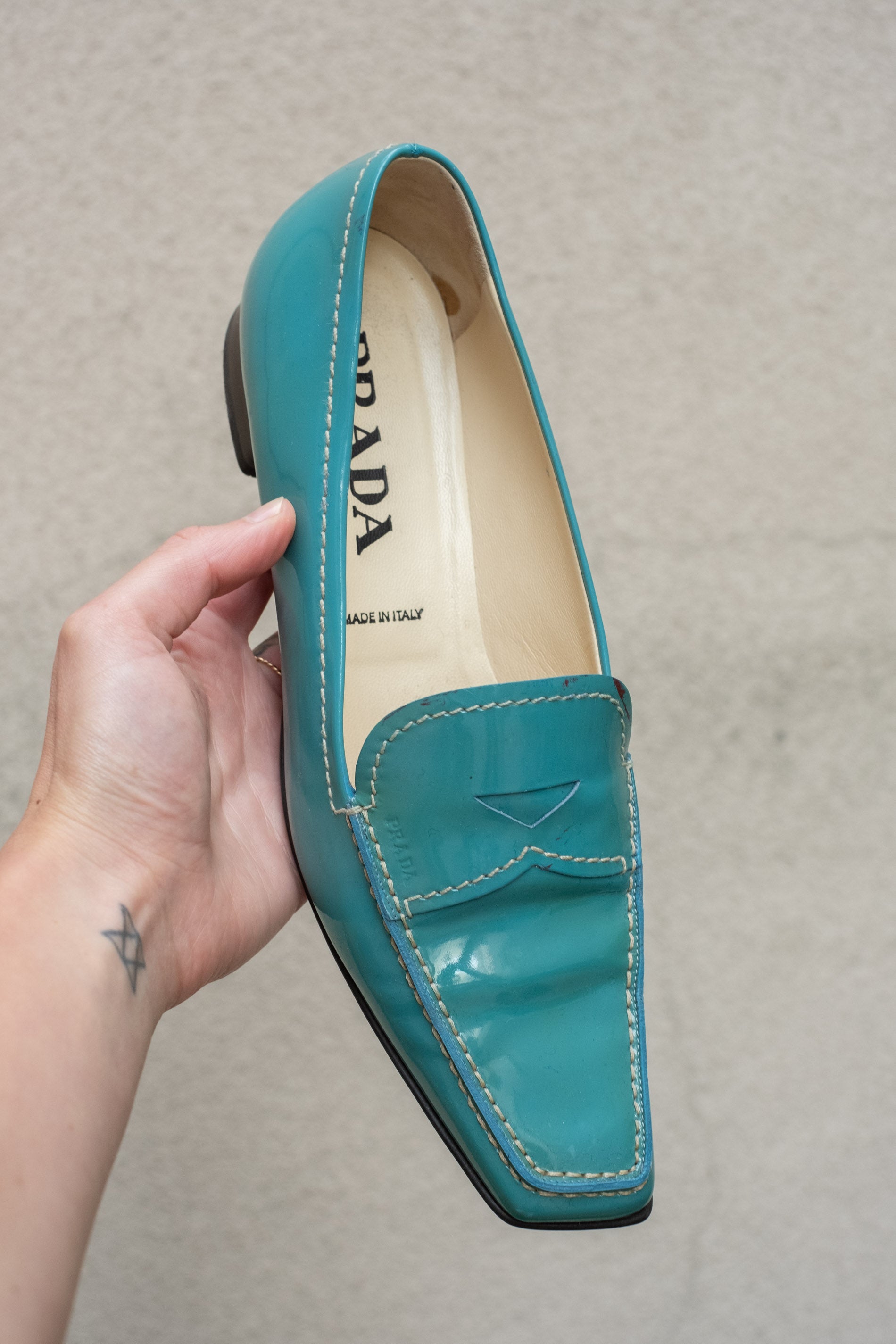 Vintage Prada Patent Leather Loafer | ShopRelove