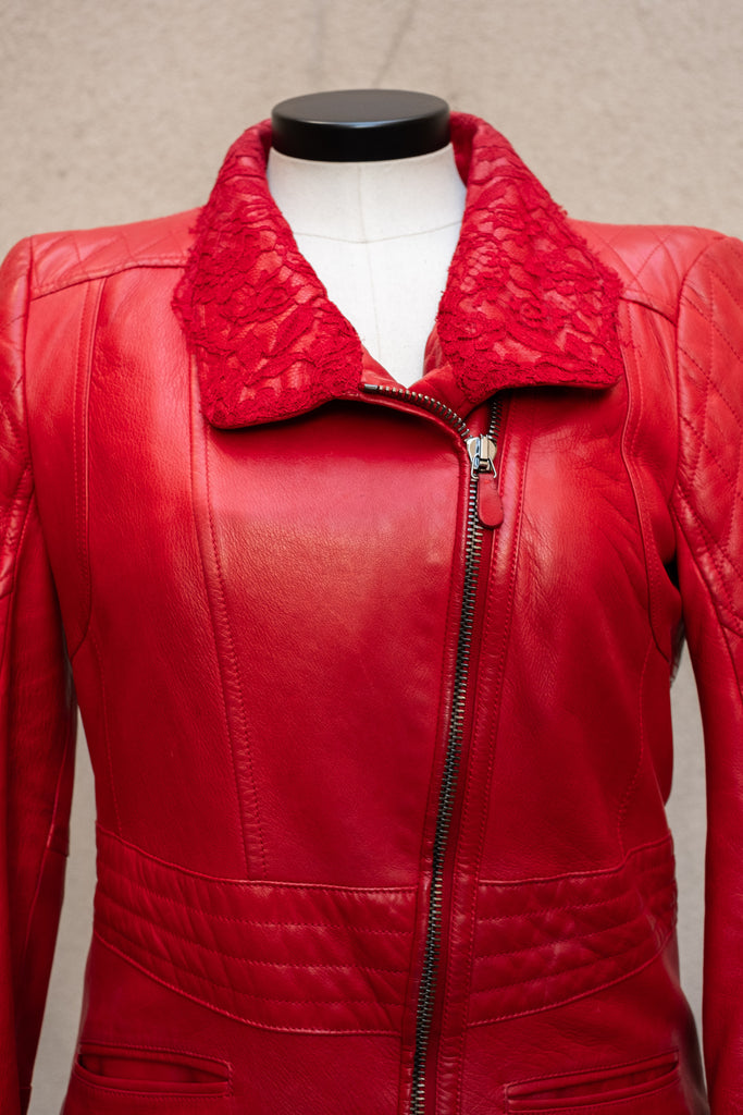 Vintage Roberto Cavalli Leather Moto