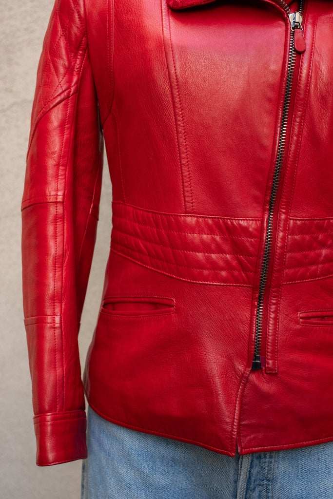 Vintage Roberto Cavalli Leather Moto