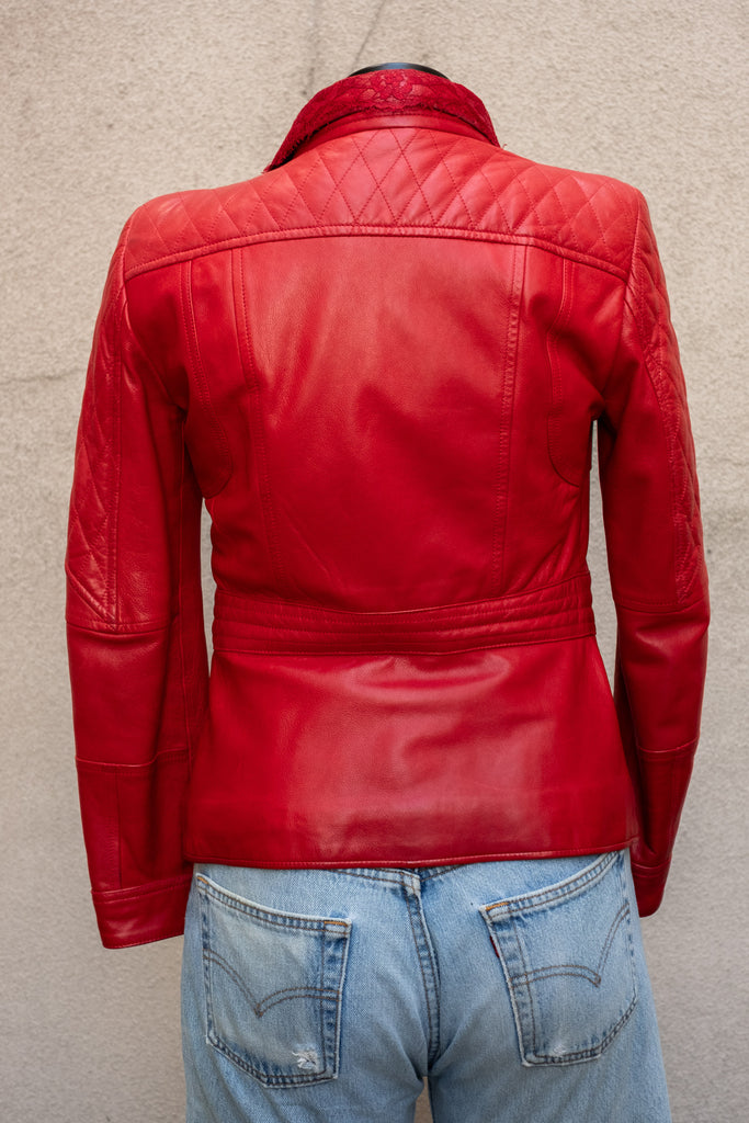 Vintage Roberto Cavalli Leather Moto